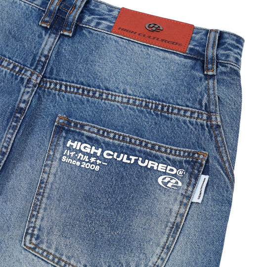 Heritage Script Washed Baggy Long Jeans - 99