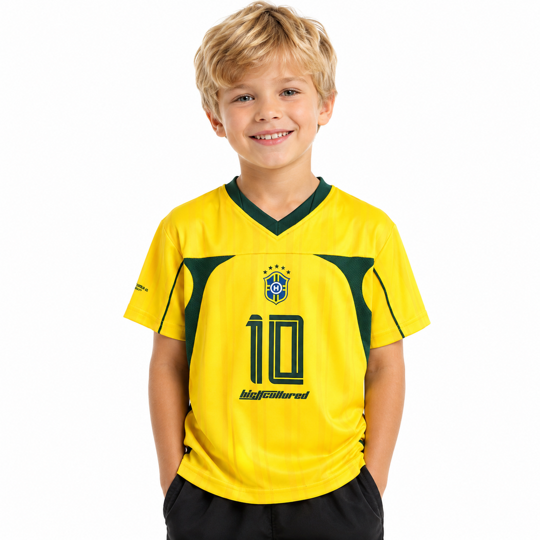 HIGH CULTURED Brazil World Cup Kids Jersey Tee - 0019