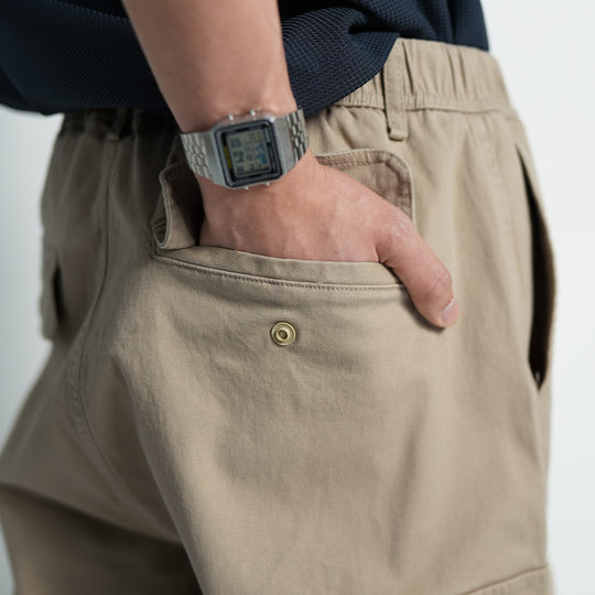 Elastic Baggy Cargo Long Pants - 151