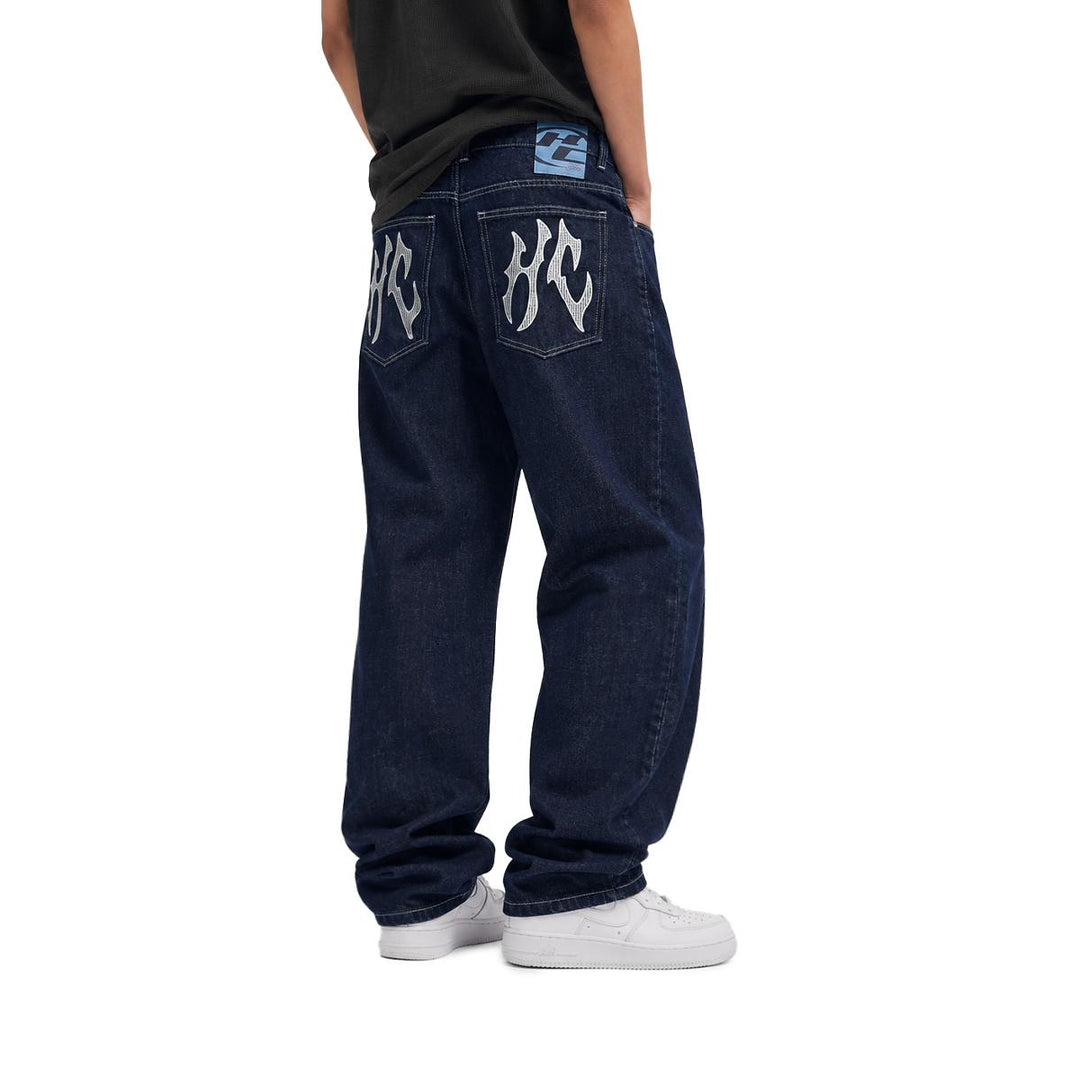 HIGH CULTURED Patchwork Atelier Raw Denim Loose Long Jeans - 98