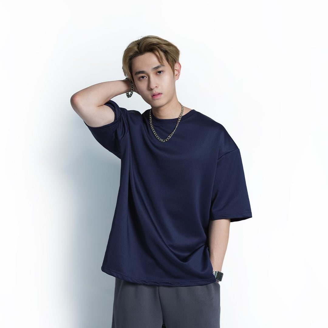 Hugh Space Cotton Loose Tee - 1023