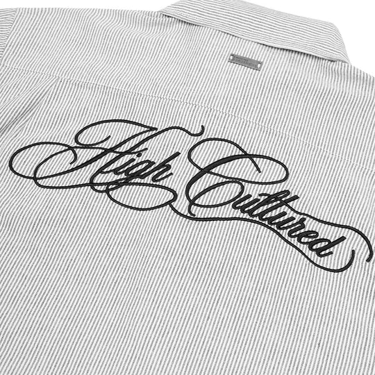 HIGH CULTURED Heritage Script Boxy Short Sleeve Shirt - 101