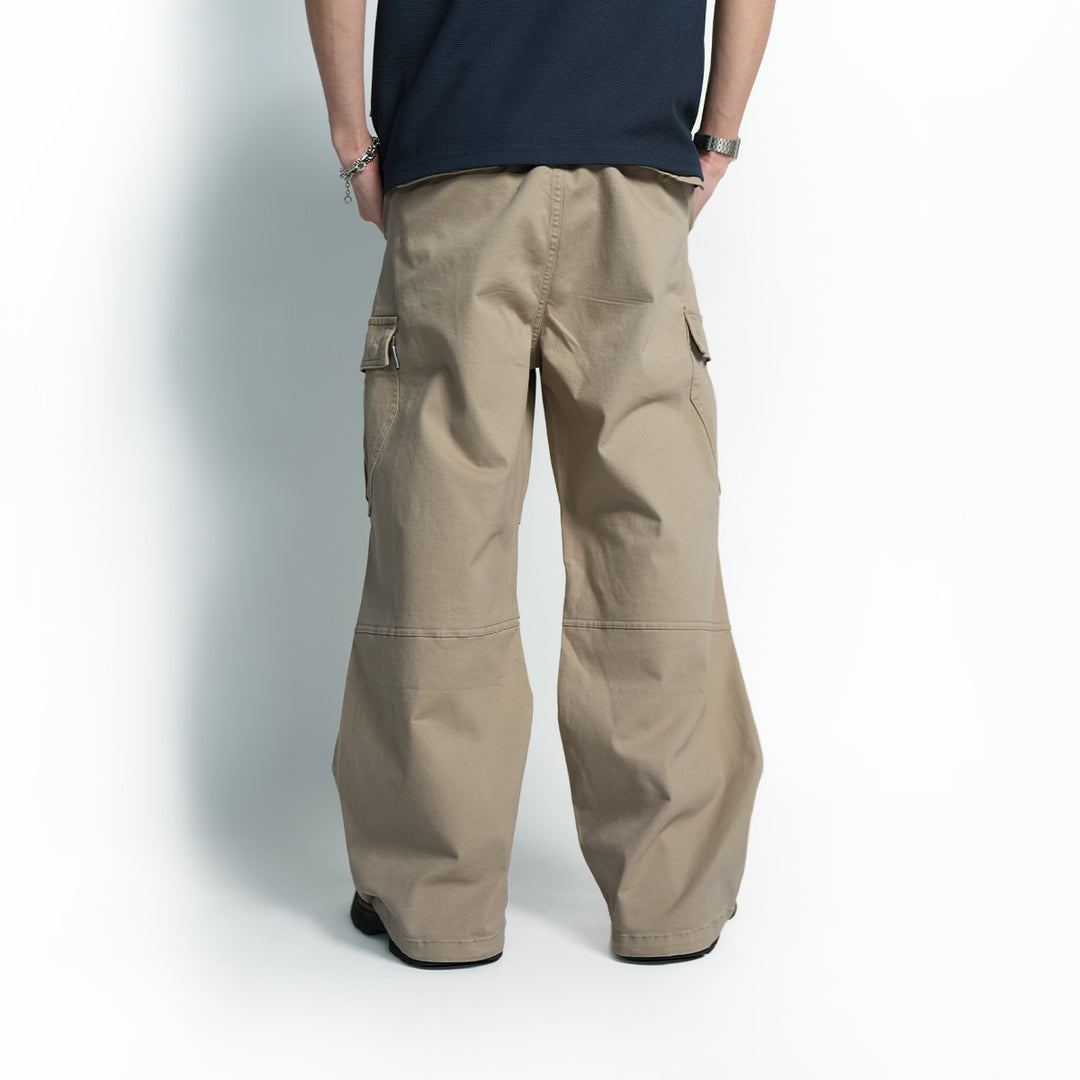 Elastic Baggy Cargo Long Pants - 151