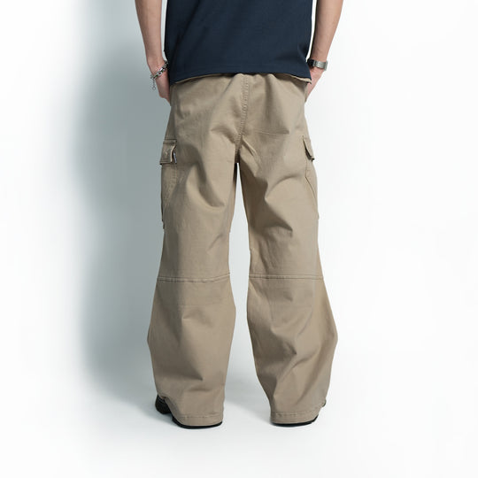 Elastic Baggy Cargo Long Pants - 151