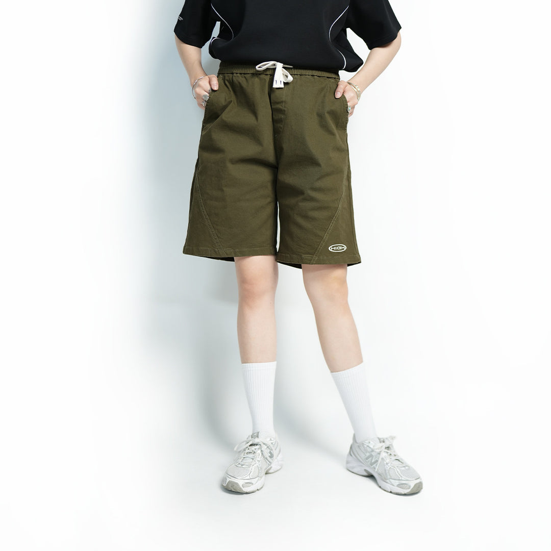 Classic Curve Panel Loose Short Pants - 118