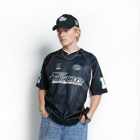 High Cultured x Art Of Speed  Flame Jersey Tee - 1115