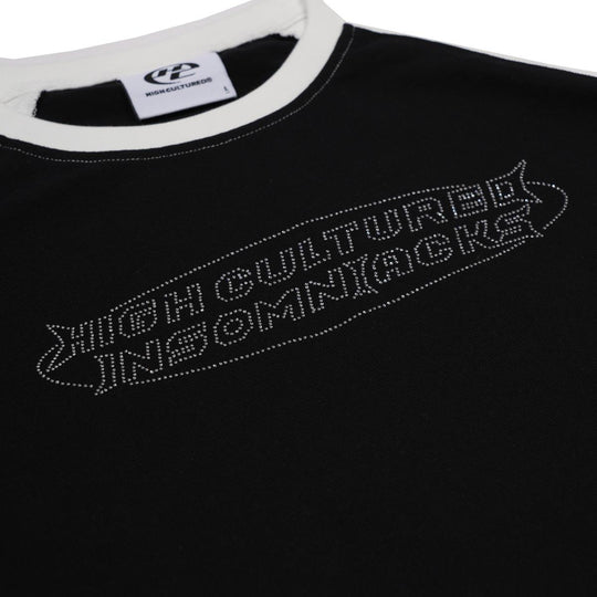 HIGH CULTURED X INSOMNIACKS Rhinestone Ladies Raglan Tee - 0001
