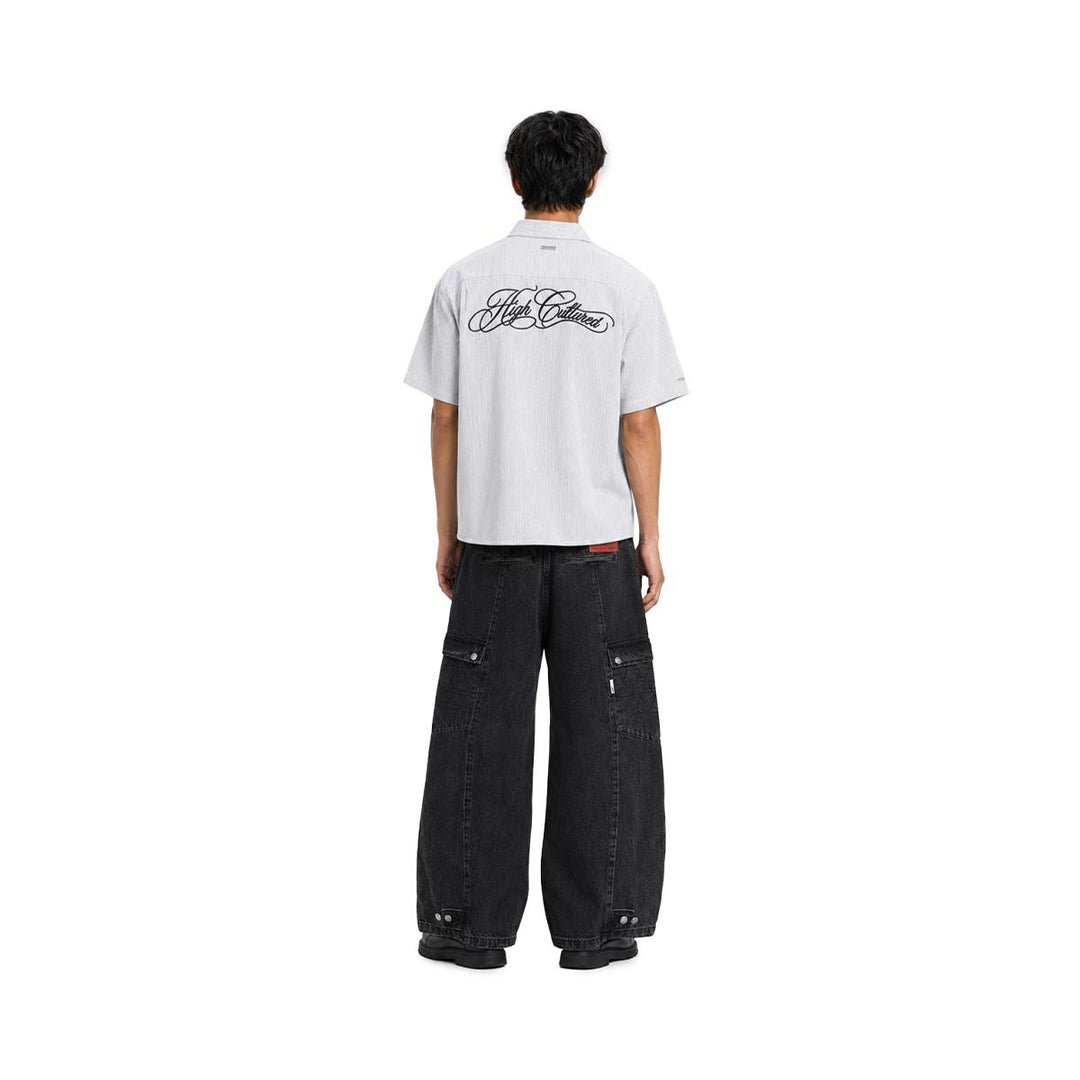 HIGH CULTURED Heritage Script Boxy Short Sleeve Shirt - 101