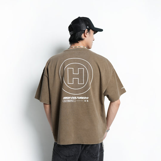 High Cultured Hyperion Logo Washed Boxy Tee - 1135