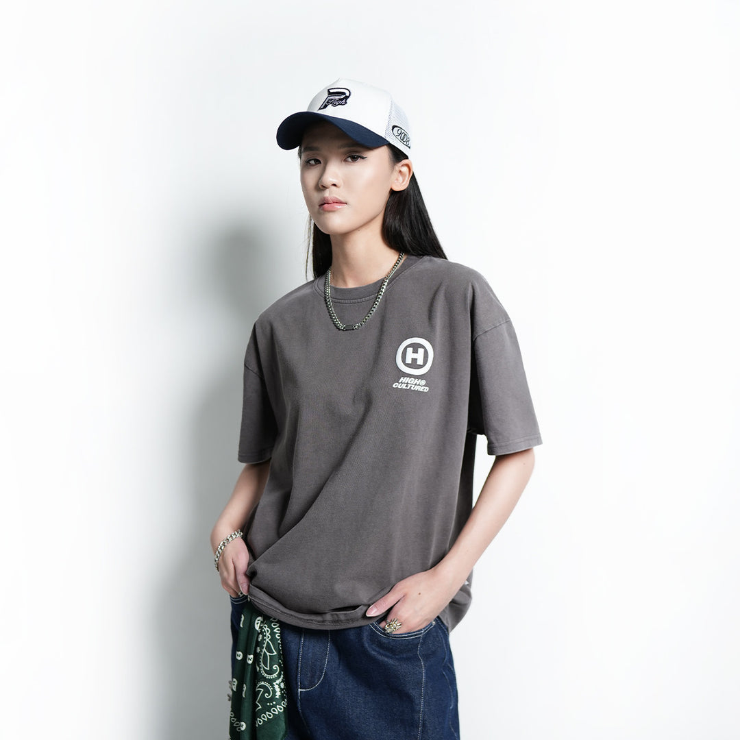 High Cultured Hyperion Logo Washed Boxy Tee - 1135
