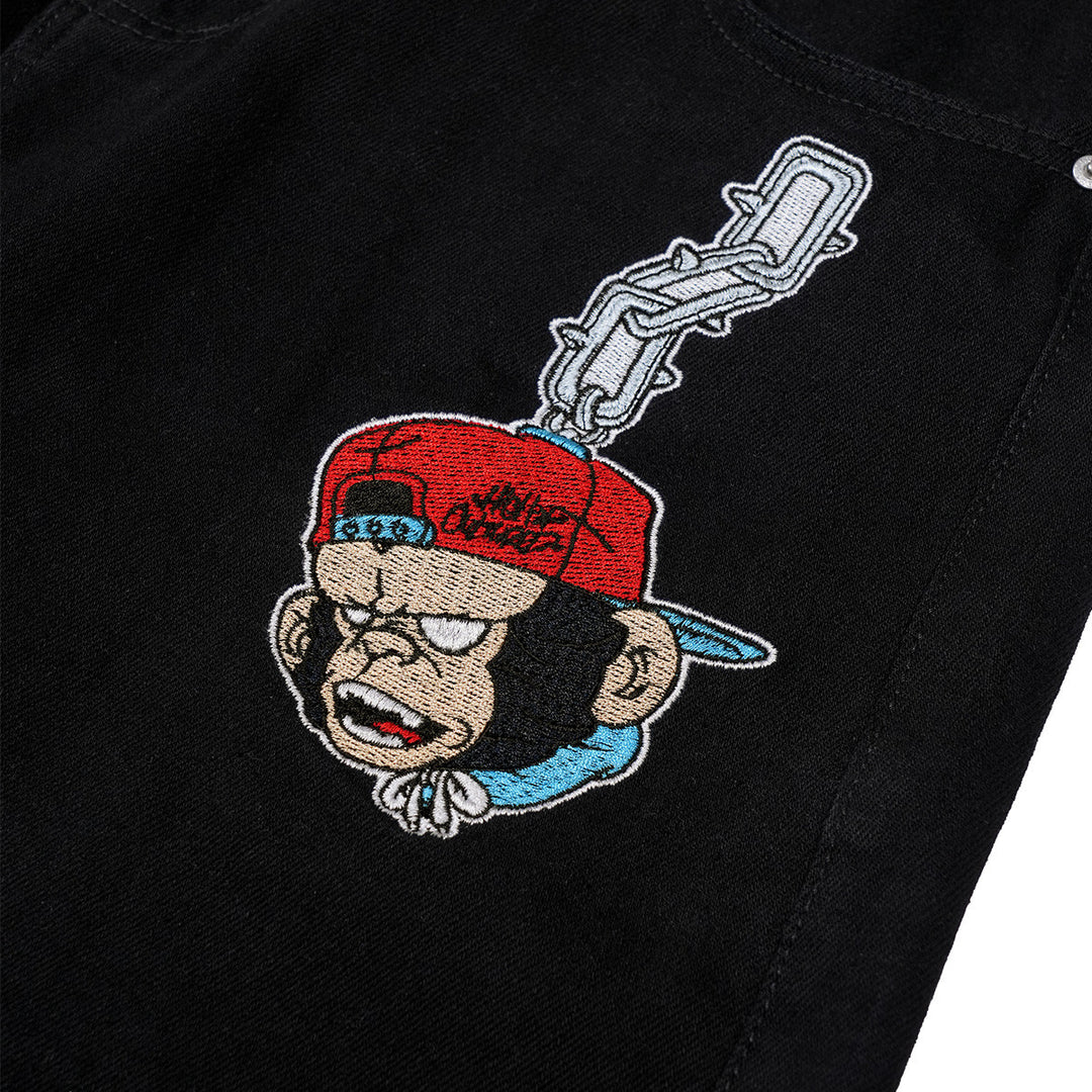 HIGH CULTURED X KATUN Street Graffiti Baggy Long Jeans - 97