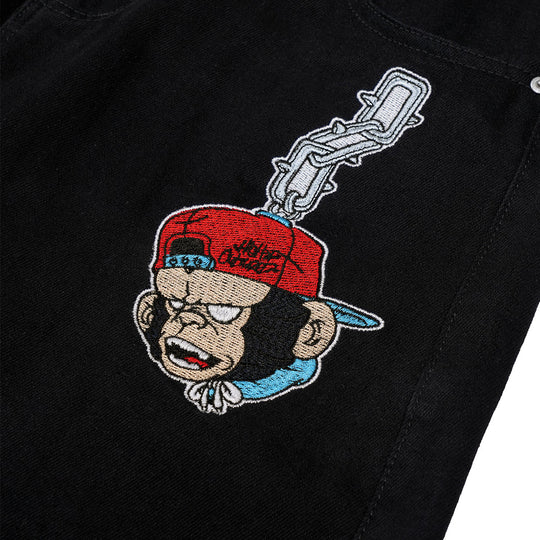 HIGH CULTURED X KATUN Street Graffiti Baggy Long Jeans - 97