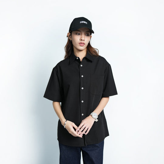 High Cultured Relaxed Short Sleeve Shirt with Pocket - 77