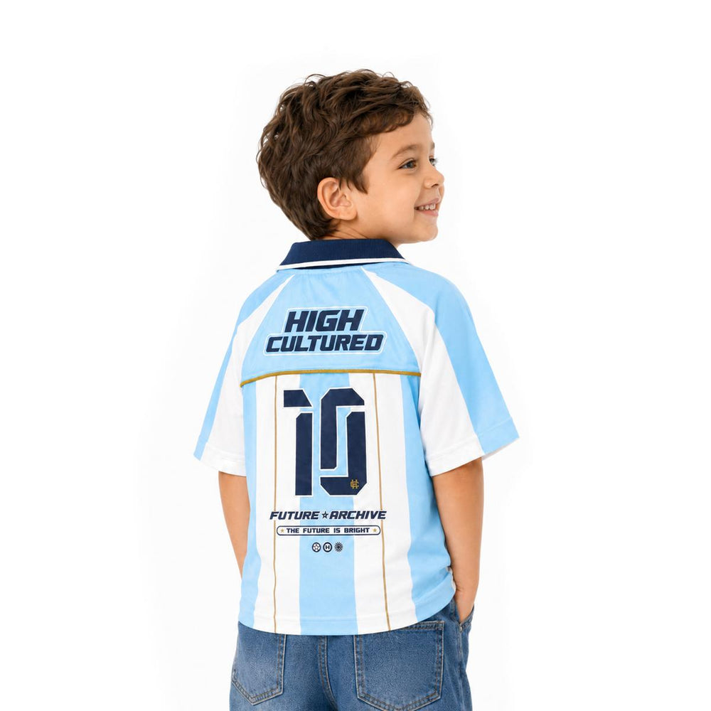 HIGH CULTURED Argentina World Cup Kids Jersey Polo Tee - 0021