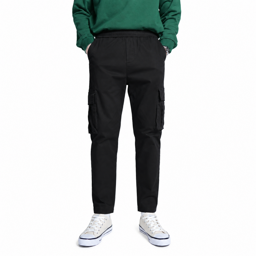 Elastic Cargo Cropped Pants - 139