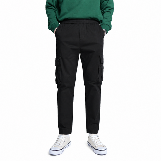 Elastic Cargo Cropped Pants - 139