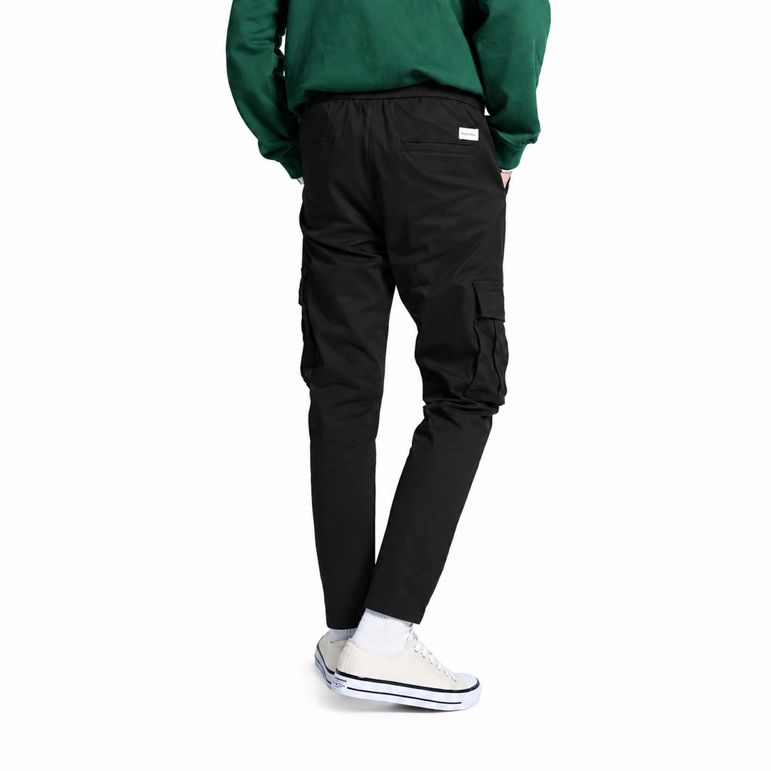 Elastic Cargo Cropped Pants - 139