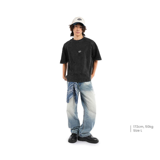 HIGH CULTURED Mono Protocol Washed Boxy Tee - 1191