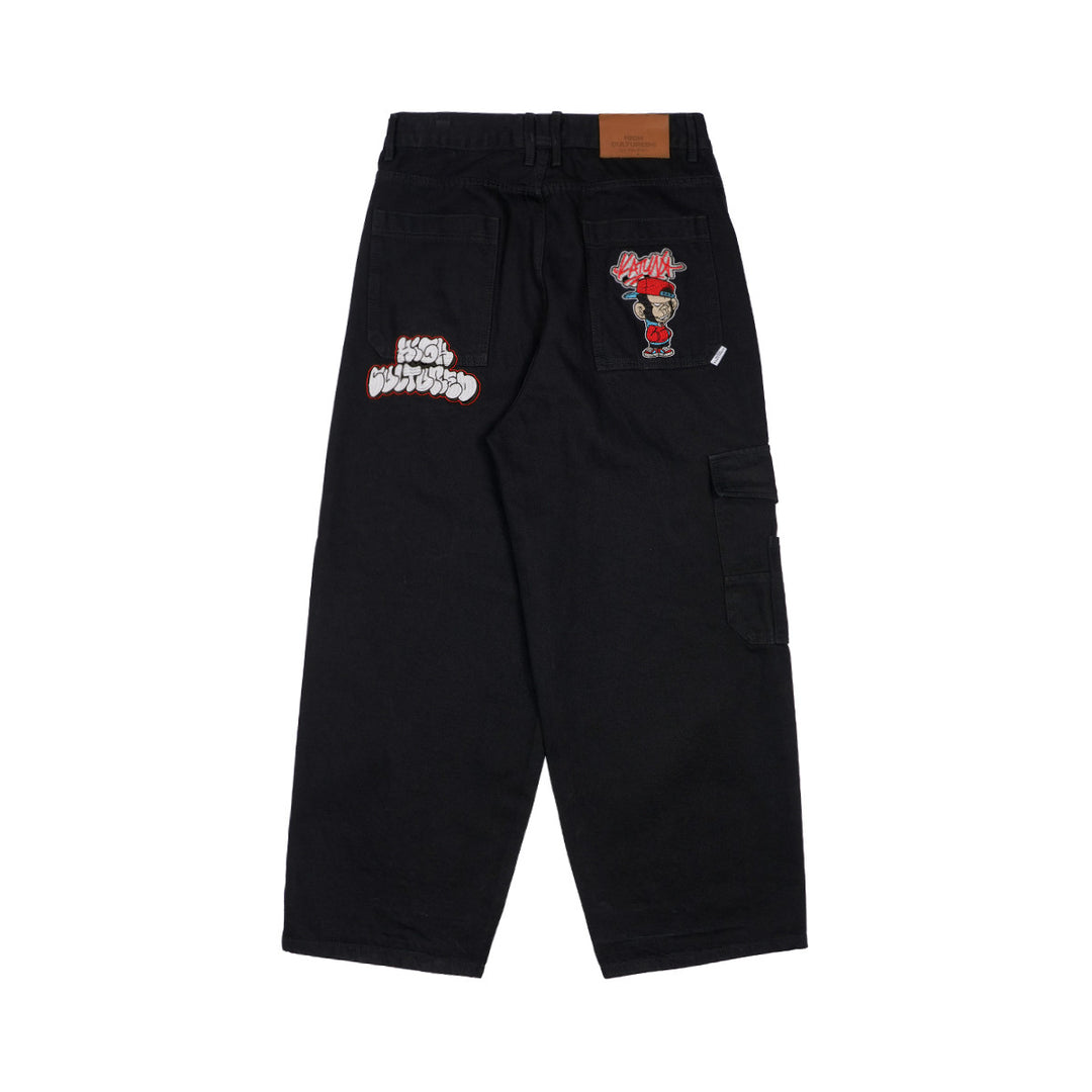 HIGH CULTURED X KATUN Street Graffiti Baggy Long Jeans - 97