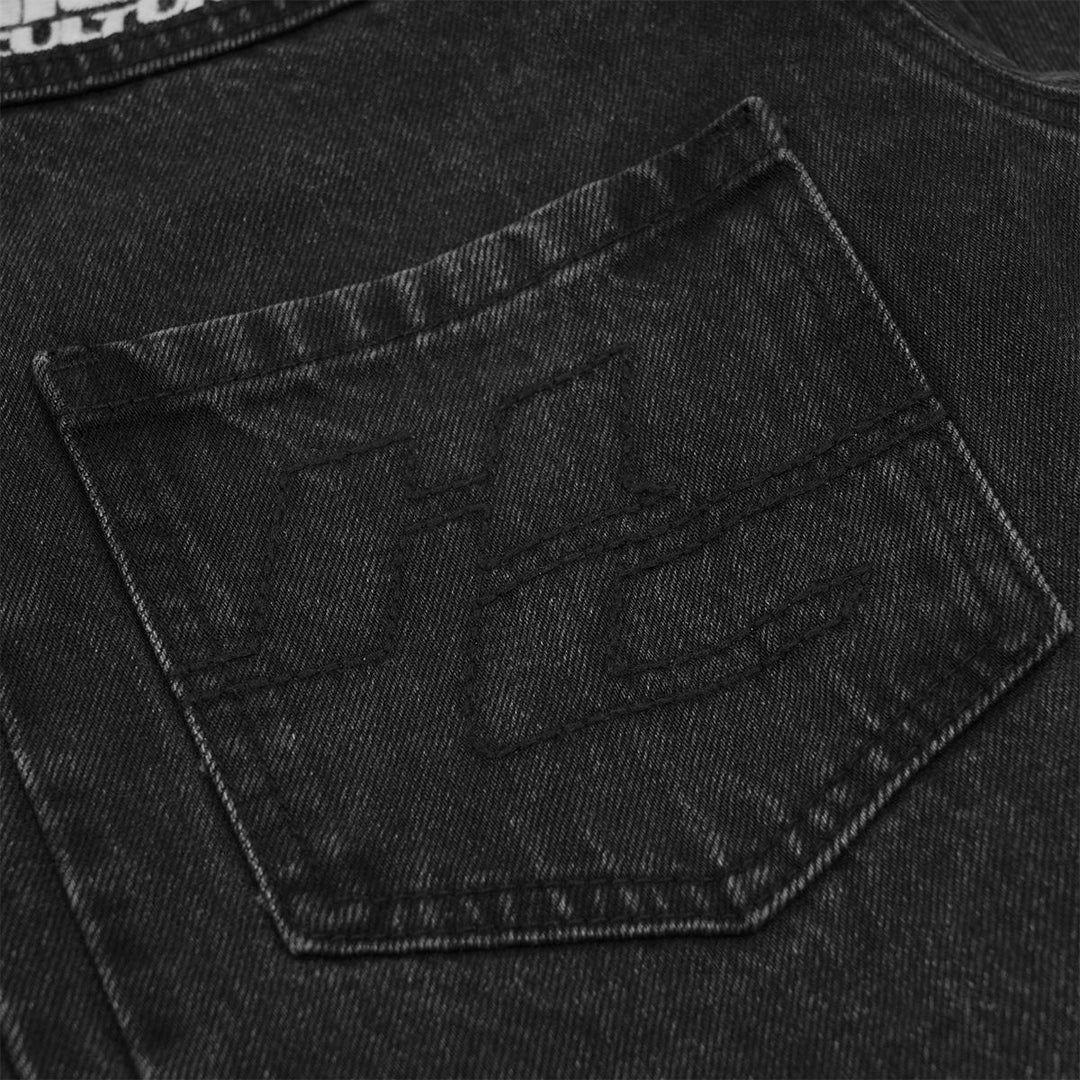 HIGH CULTURED Washed Denim Trucker Jacket - 155