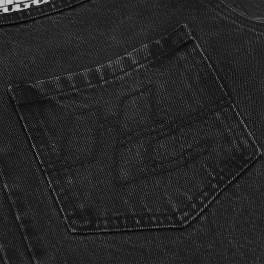 HIGH CULTURED Washed Denim Trucker Jacket - 155