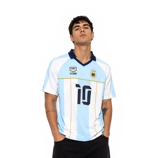 HIGH CULTURED Argentina World Cup Jersey Polo Tee - 169