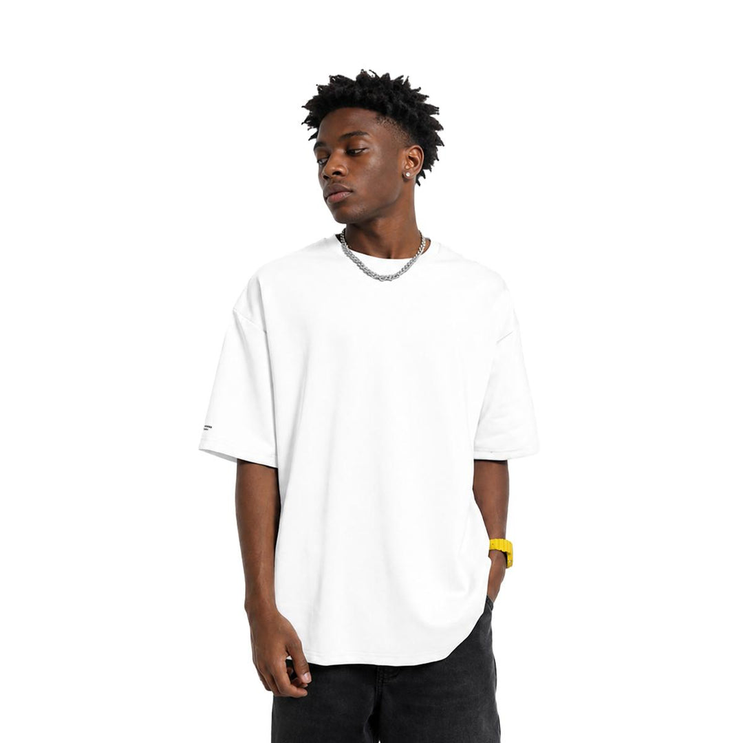 Hugh Space Cotton Loose Tee - 1023