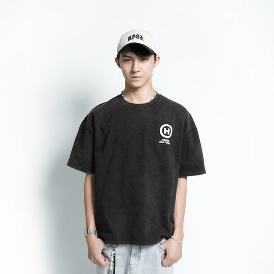 High Cultured Hyperion Logo Washed Boxy Tee - 1135