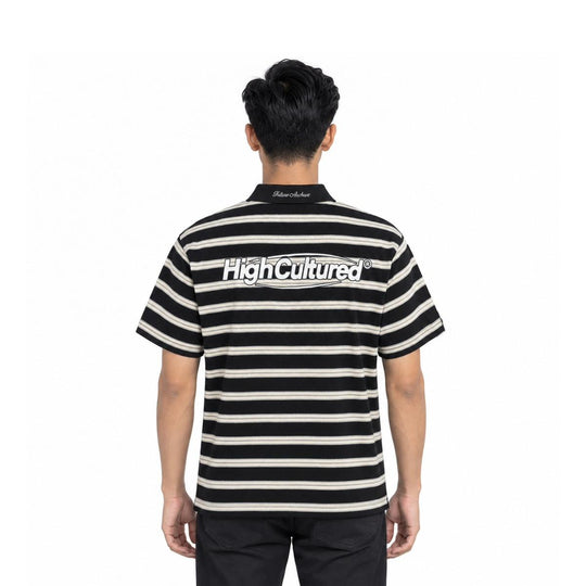 Street Era Metro Striped Boxy Collar Tee - 147