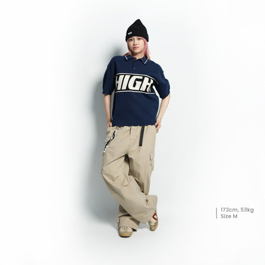 HIGH CULTURED Speedster Logo Knitted Polo Tee - 158