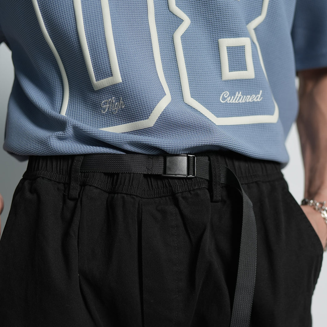 Elastic Baggy Cargo Long Pants - 151