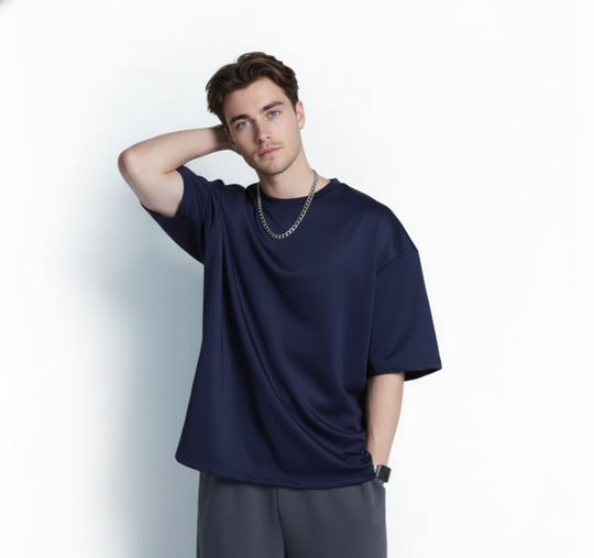 Hugh Space Cotton Loose Tee - 1023