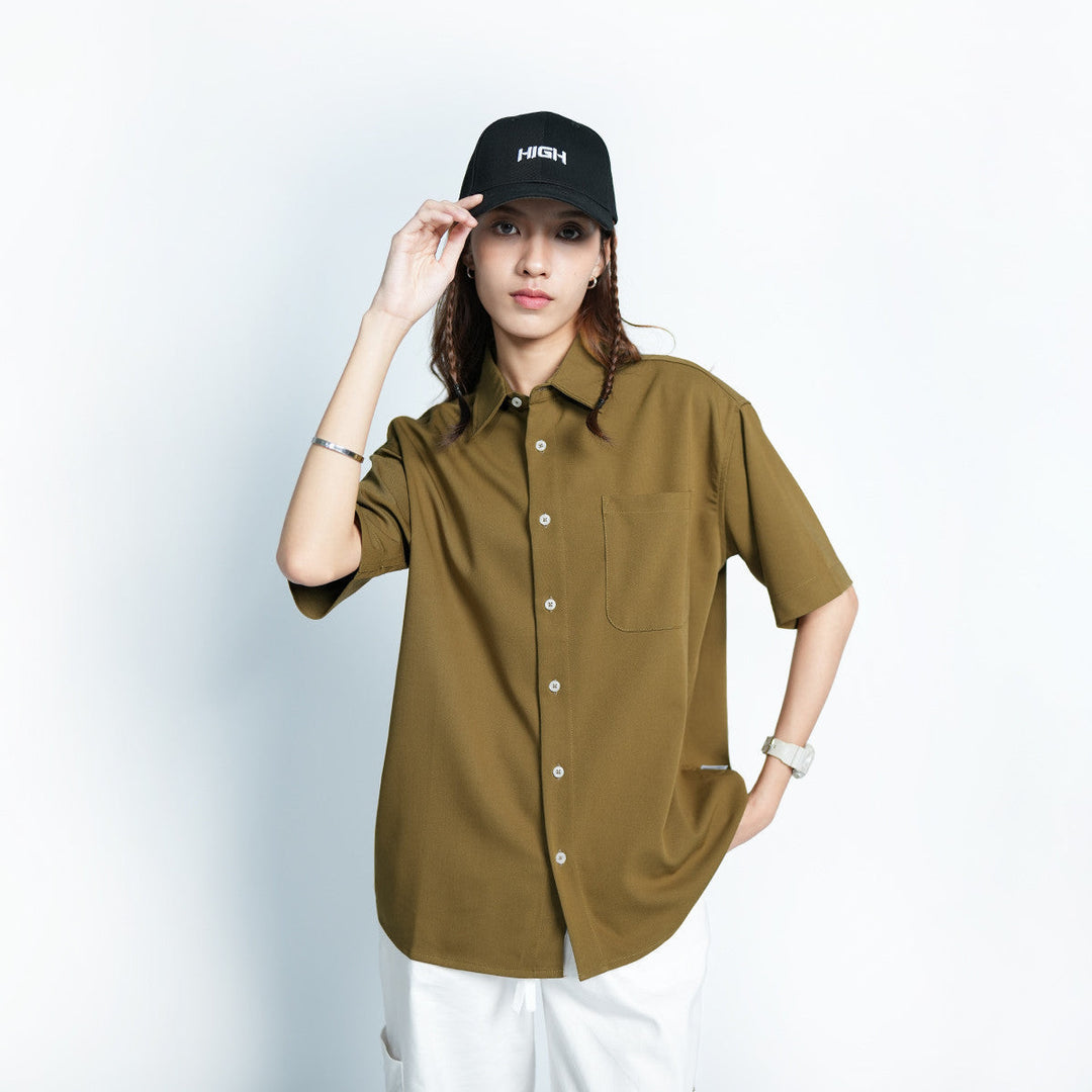 High Cultured Relaxed Short Sleeve Shirt with Pocket - 77