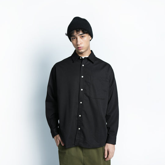 High Cultured Relaxed Long Sleeve Shirt with Pocket - 270