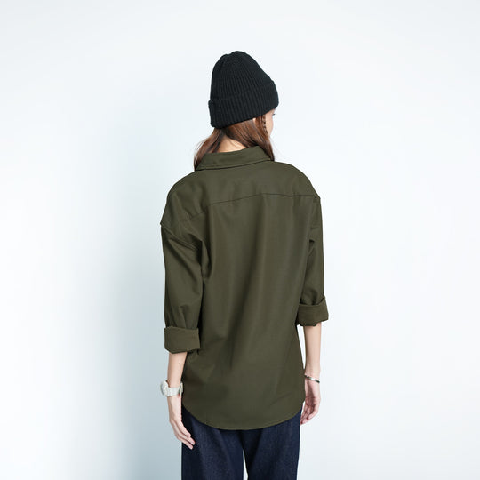 High Cultured Relaxed Long Sleeve Shirt with Pocket - 270