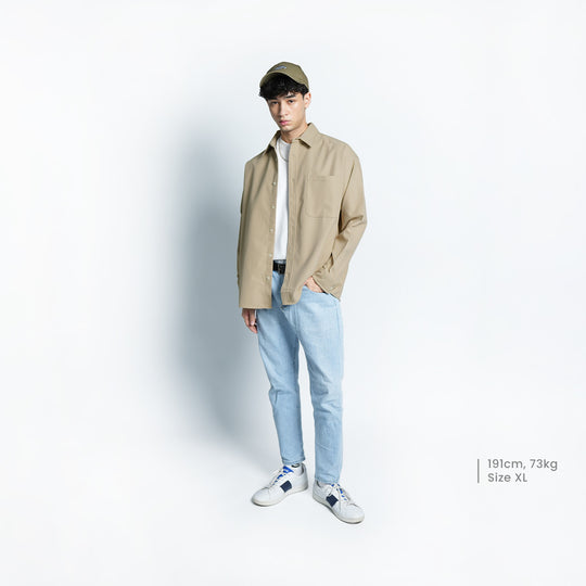 High Cultured Relaxed Long Sleeve Shirt with Pocket - 270