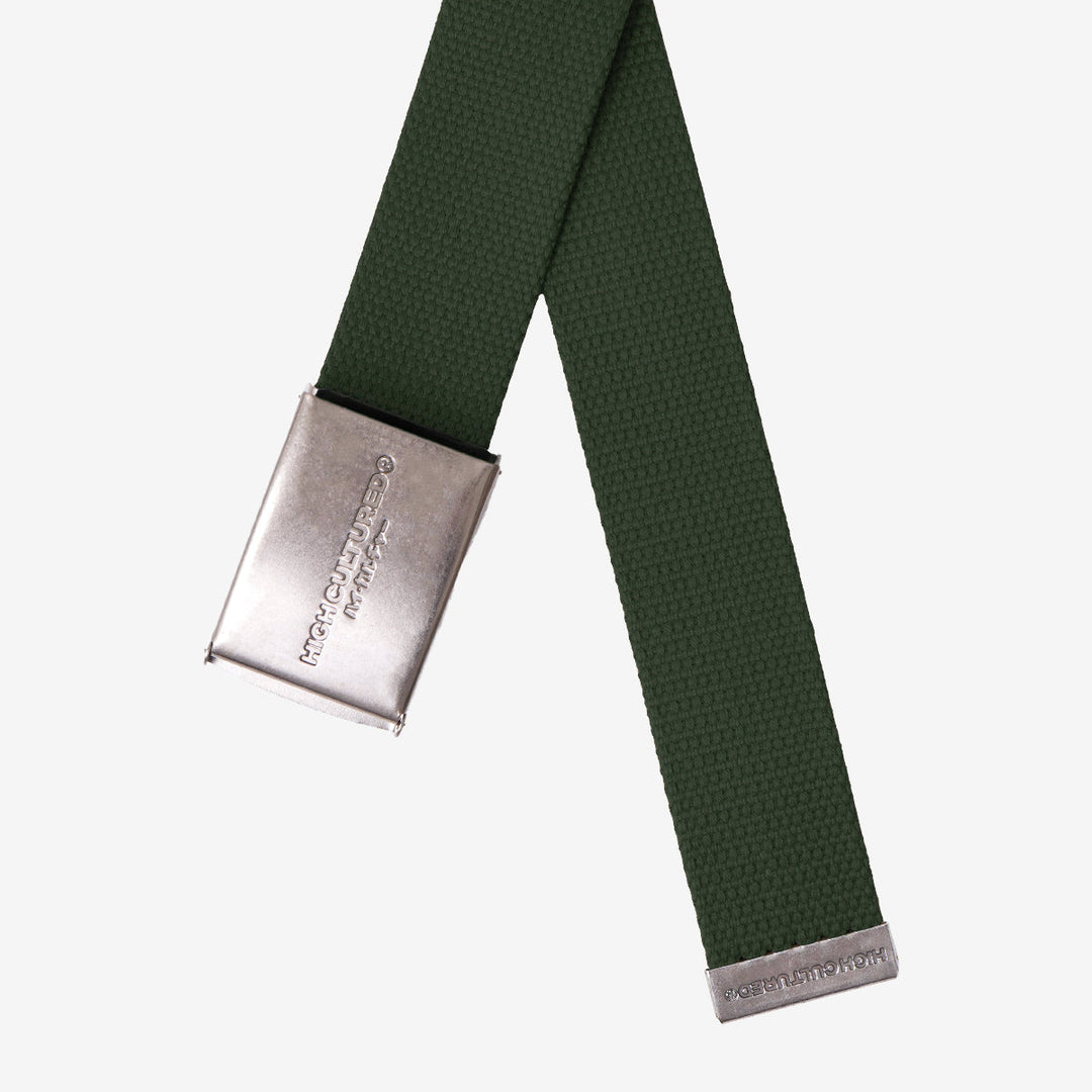 Silver Metal Canvas Clip Belt - 87