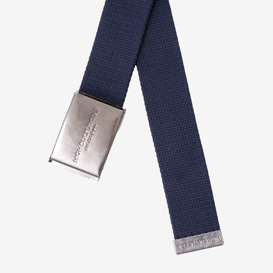 Silver Metal Canvas Clip Belt - 87