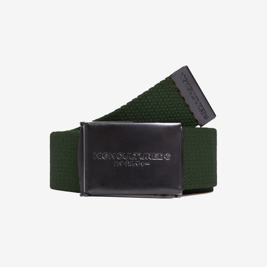 Black Metal Canvas Clip Belt - 88