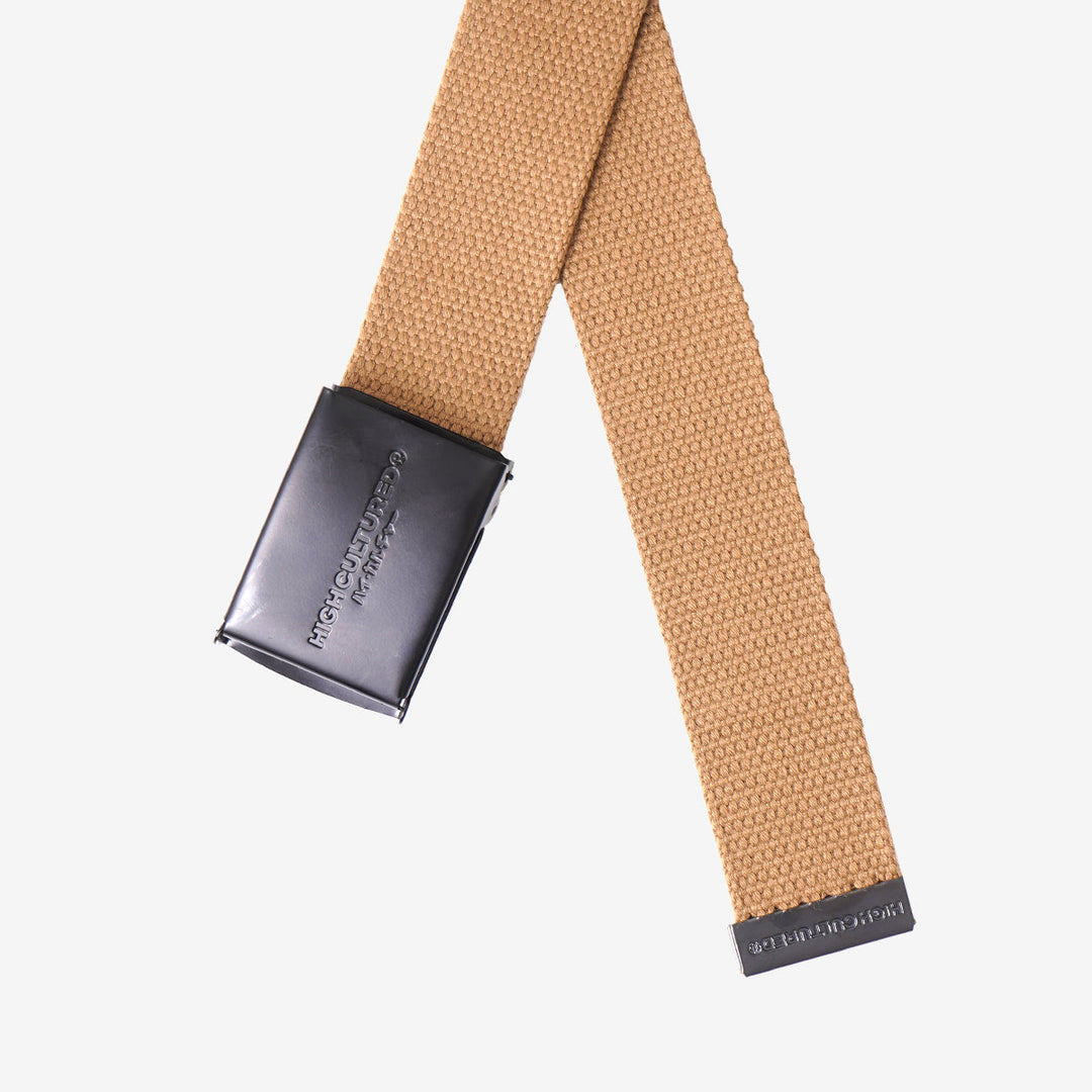 Black Metal Canvas Clip Belt - 88