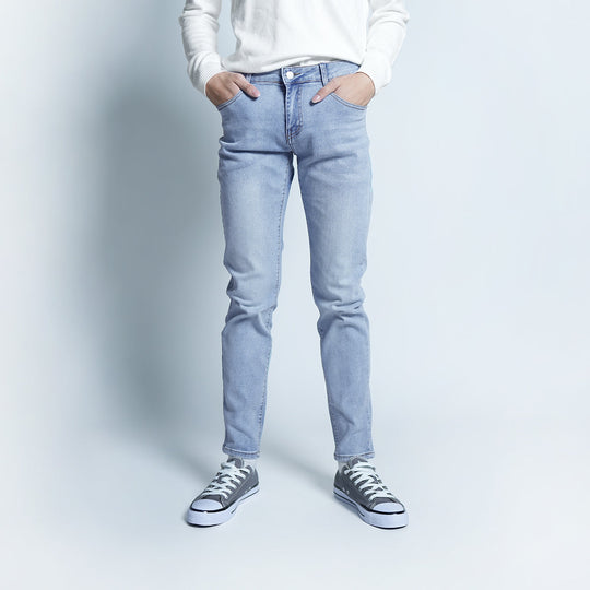 Slim-Fit Washed Denim Long Jeans - 92