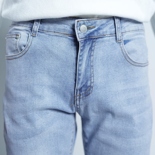Slim-Fit Washed Denim Long Jeans - 92