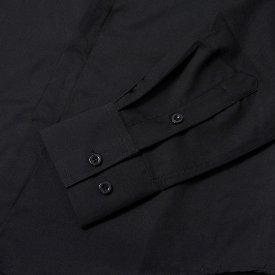 Slim-Fit Executive Hidden-Button Long Sleeve Shirt - 66 - High Cultured