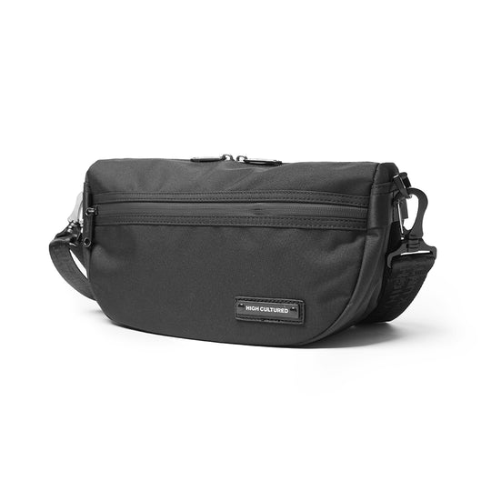 Canvas Metal Tag Half-moon Essential Bag - 59 - High Cultured