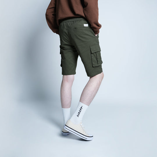 Elastic Cargo Short Pants - 104