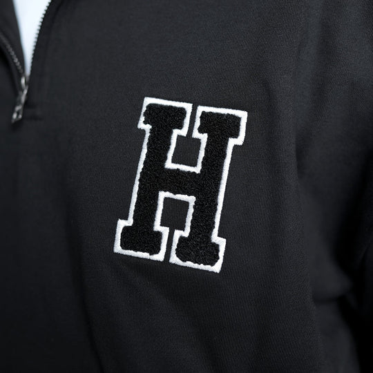 Athleisure 'H' Emblem Zip Collar Sweater - 239